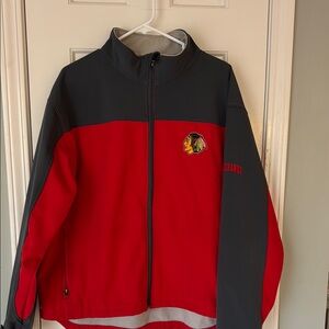 NHL Red and Black Lightweight Jacket Sporty Design Chicago Blackhawks